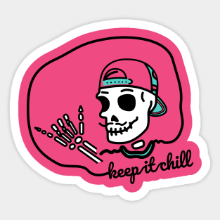 Chilled Out Skeleton Sticker